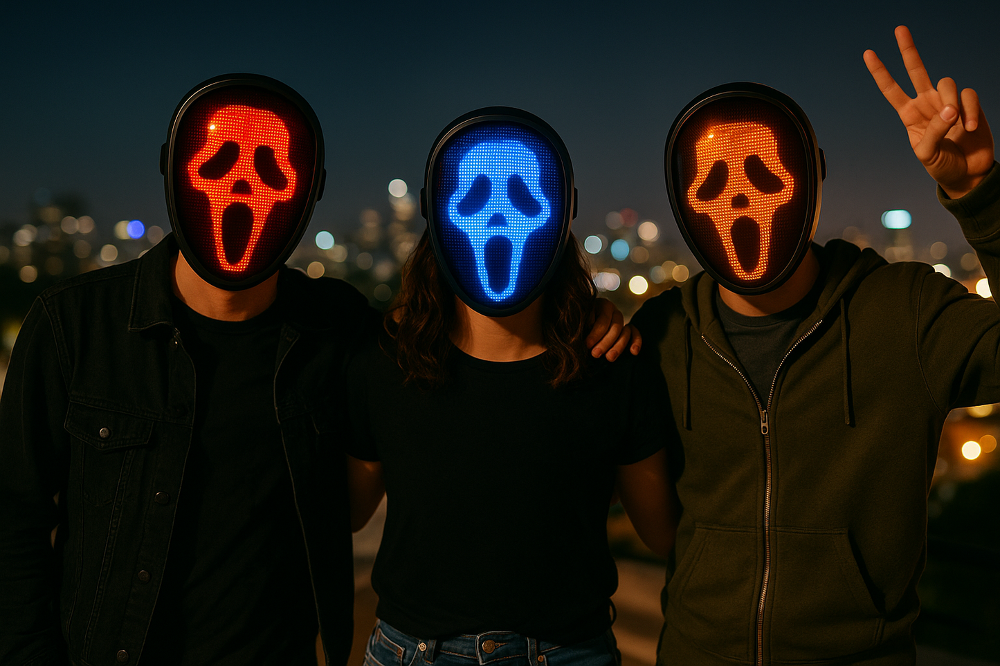 The Ultimate Face-Changing LED Mask – For Halloween, Festivals & Parties